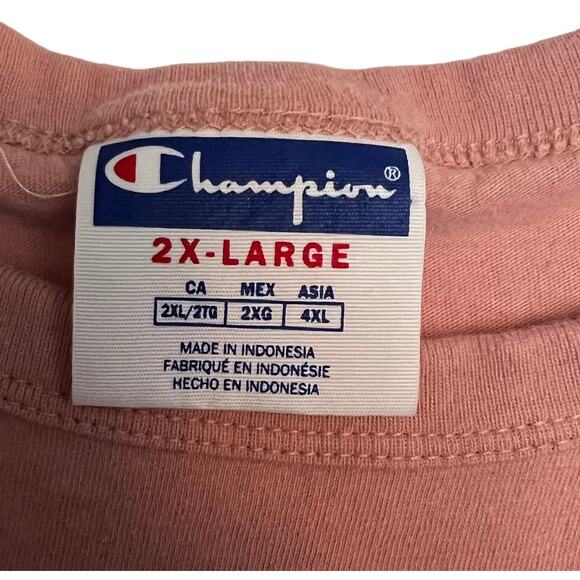 Vintage Champion Label Branded Felt Logo T-Shirt - Picture 2 of 6